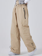 Women's Baggy Snowboard Pants | Snap-Front Wide-Leg Ski Pants