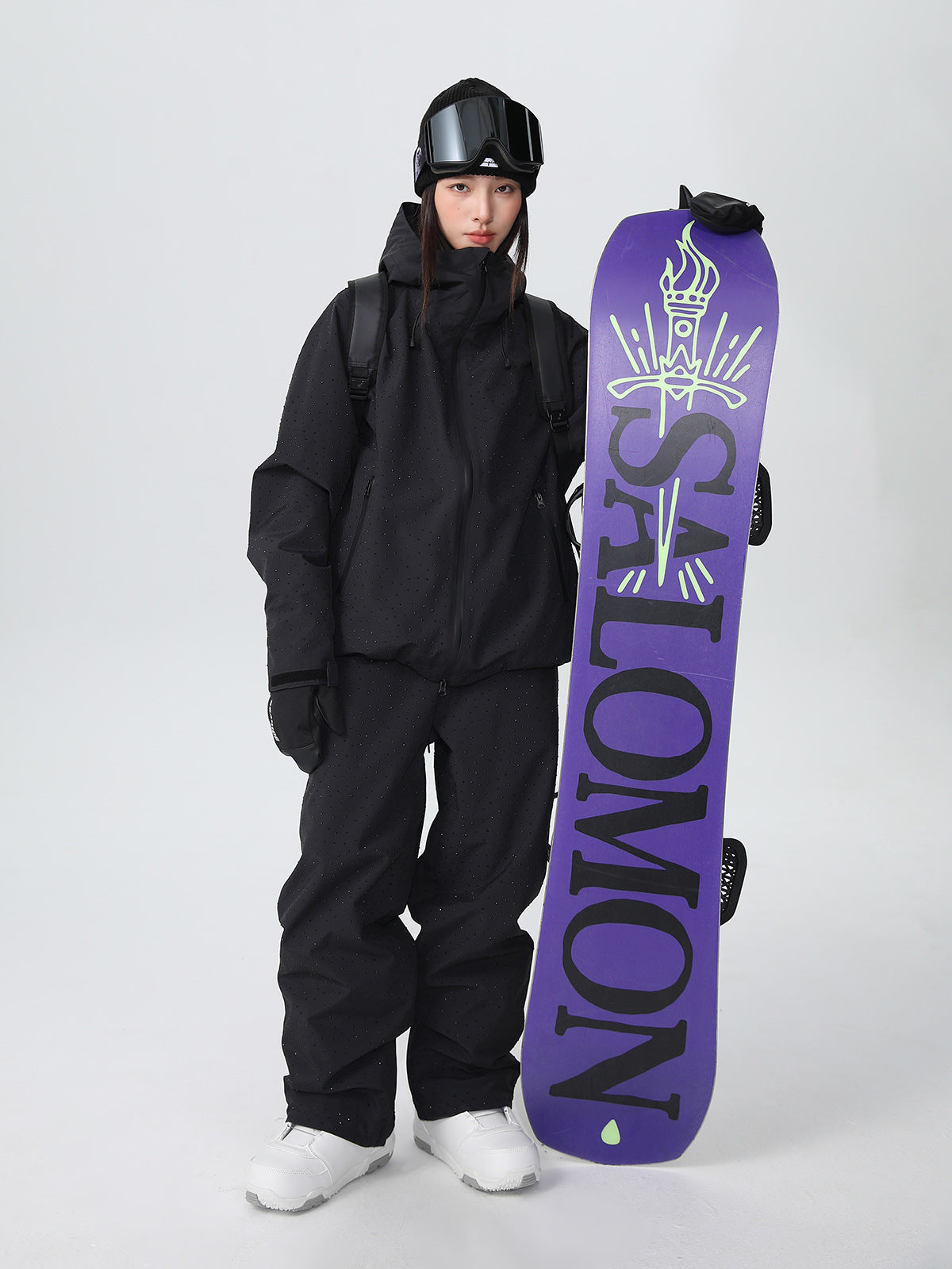 Women's 3L Glitter-Finish Ski Suit Set – Fleece-Lined & Fully Seam-Sealed