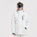 Men's Insulated Ski Jacket - Hooded Cargo Snow Jacket