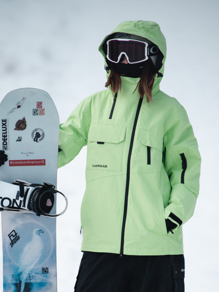 Cargo Pocket Snowboard Jacket – Waterproof & Insulated
