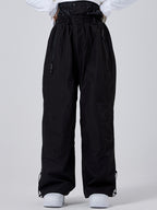 Women's Baggy Snowboard Pants | Snap-Front Wide-Leg Ski Pants