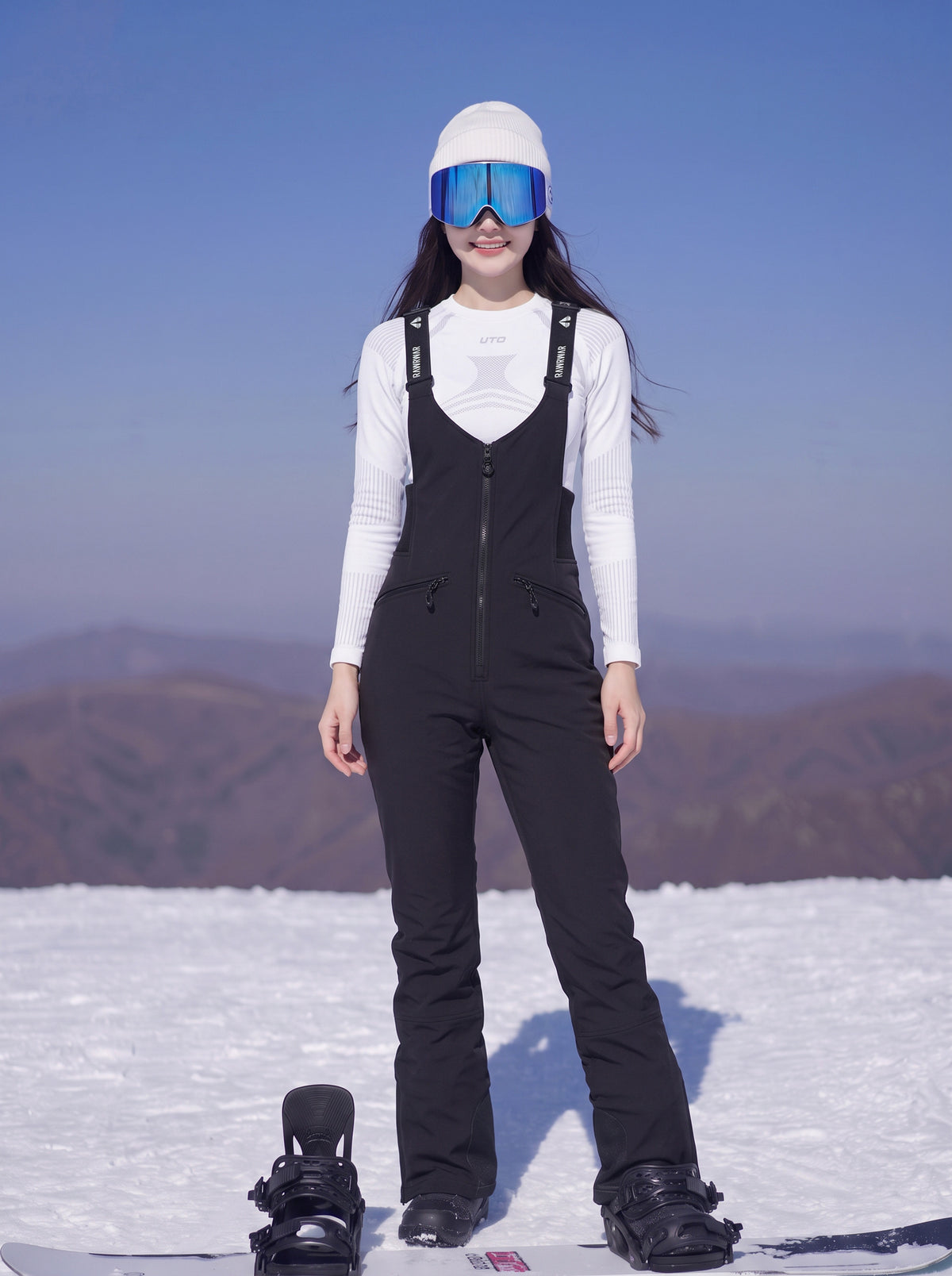 Women's Chic One-piece Ski Bibs-Slim Fit Ski Pants