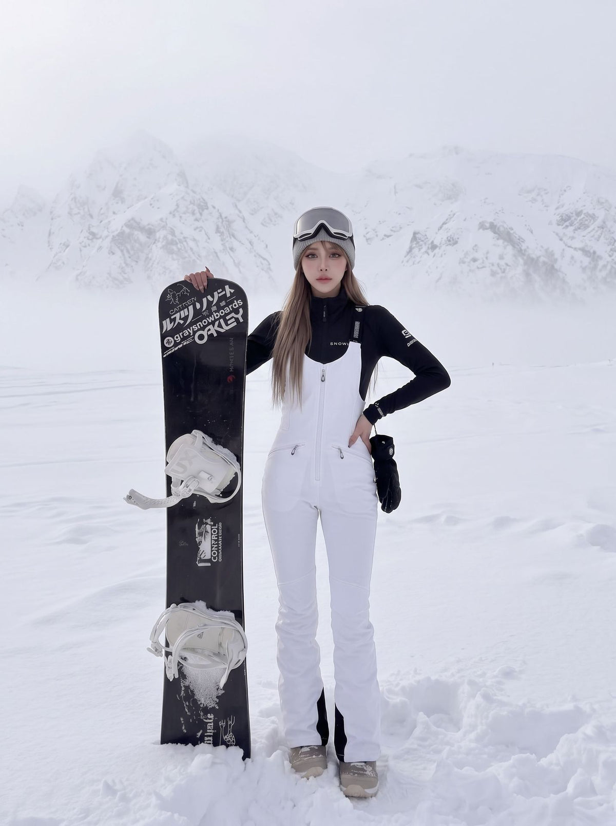 Women's Chic One-piece Ski Bibs-Slim Fit Ski Pants