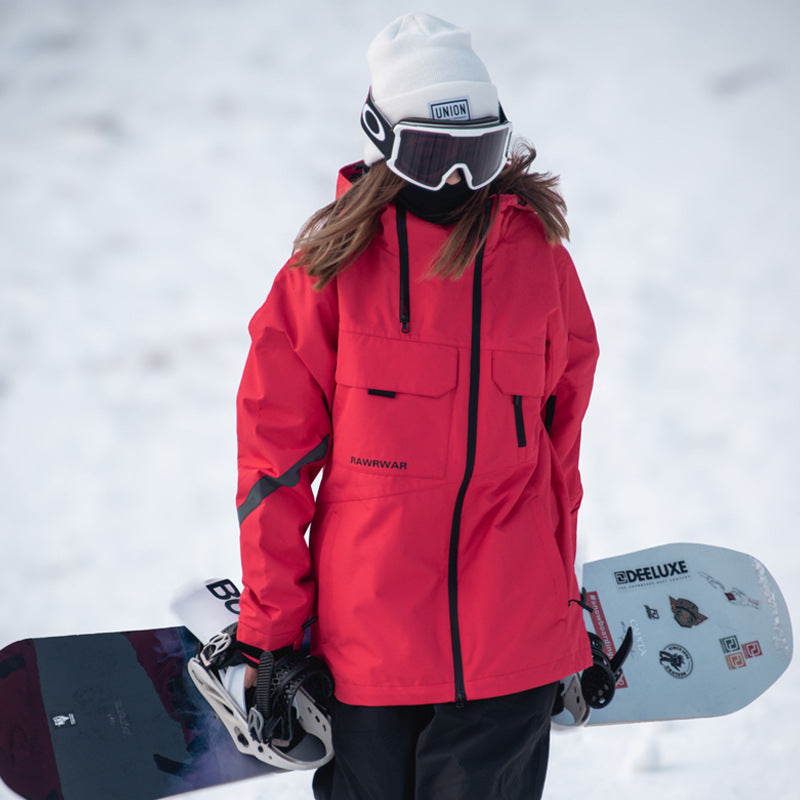 Cargo Pocket Snowboard Jacket – Waterproof & Insulated