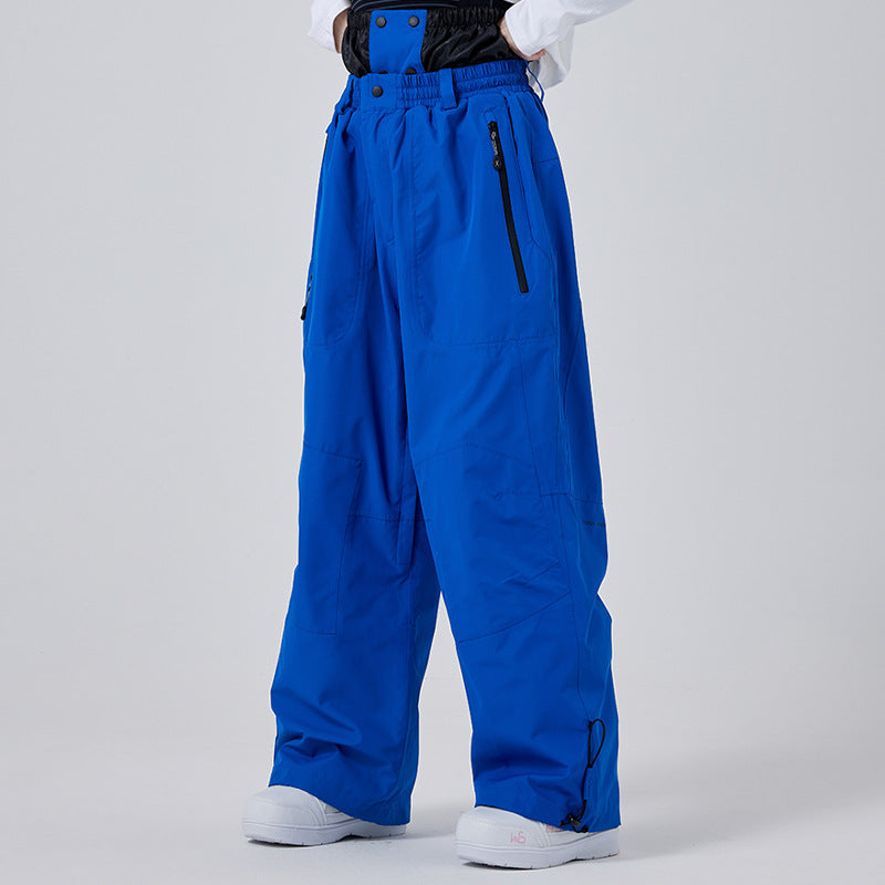 Women's Baggy Snowboard Pants | Snap-Front Wide-Leg Ski Pants