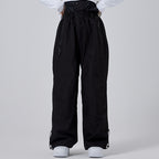 Women's Baggy Snowboard Pants | Snap-Front Wide-Leg Ski Pants