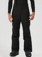 YEEFINE men's Black snow pants - front view