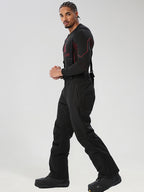 YEEFINE men's Black snow pants - side view