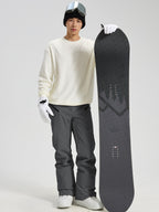Men's Utility Snow Pants in Gray – Full Body Standing View