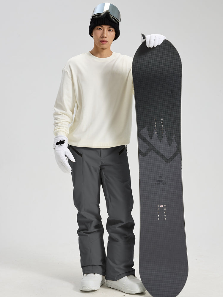 Men's Utility Snow Pants in Gray – Full Body Standing View