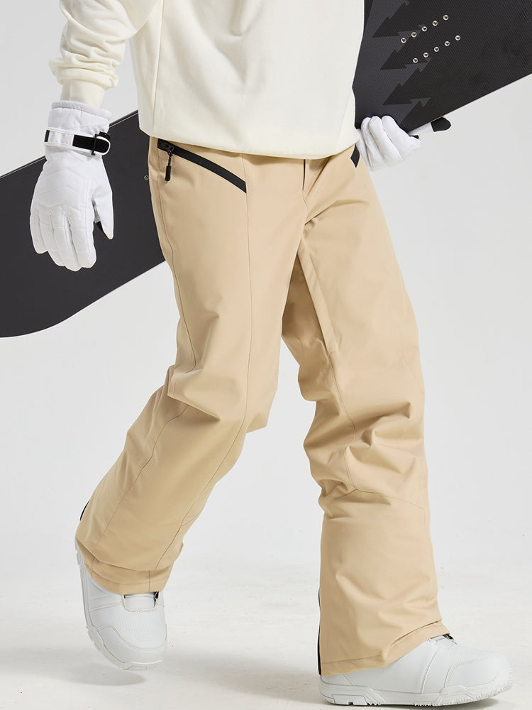 Men's Utility Snow Pants in Khaki – Walking View with Snowboard