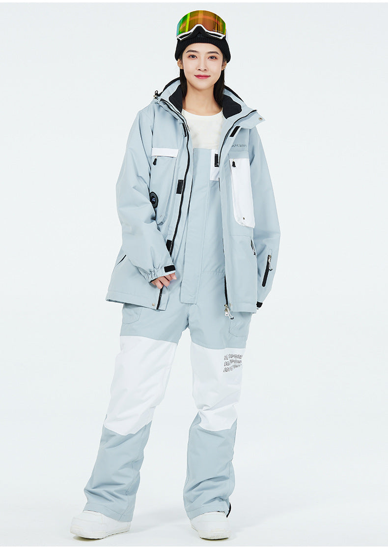 Women's 2-Piece Ski Suit Set | Insulated Jacket & Snow Bibs