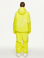 Yellow baggy ski suit set - studio product shot