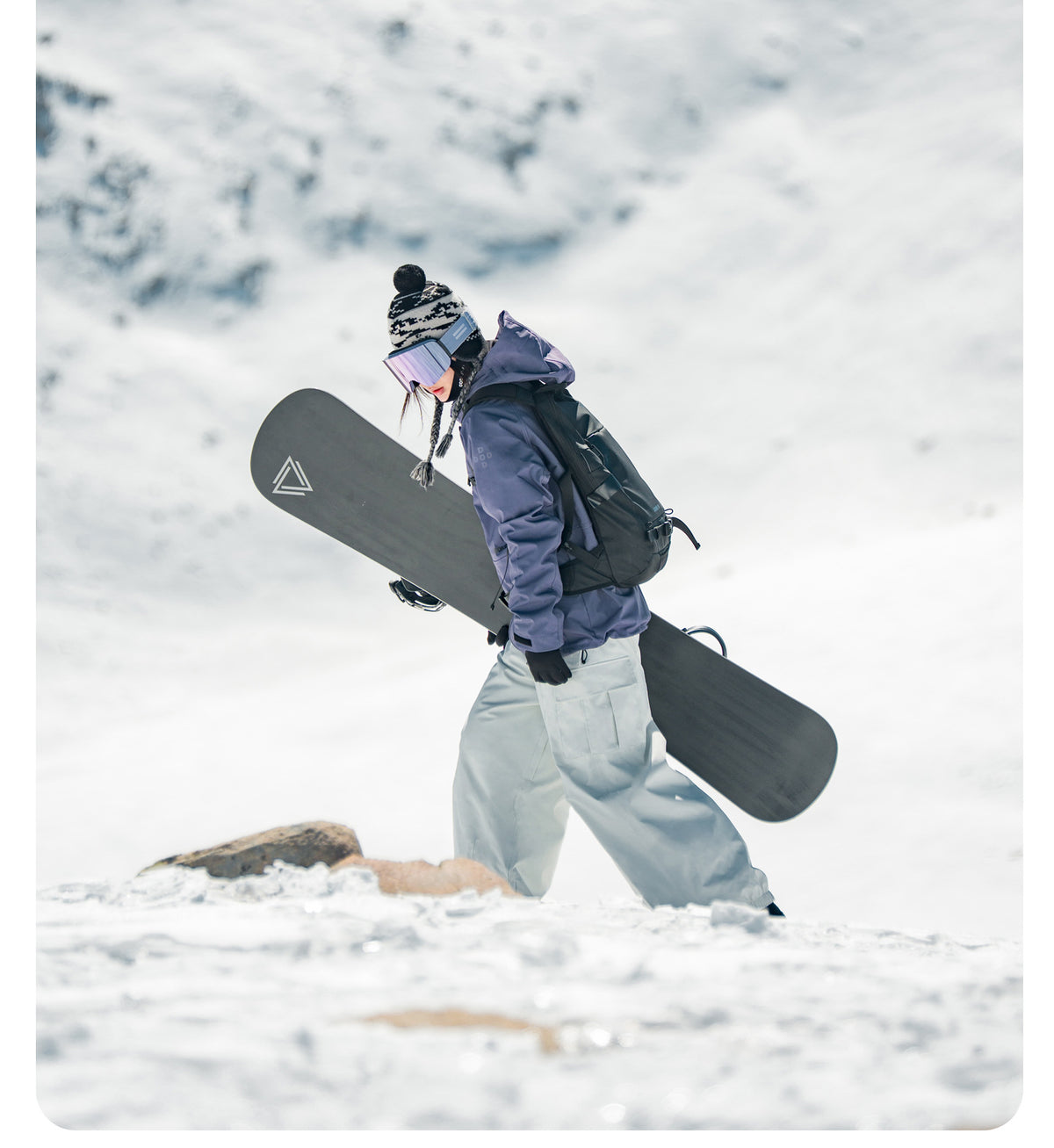 Women 3-Layer Bonded Softshell Ski Jacket – Fleece-Lined, Warm