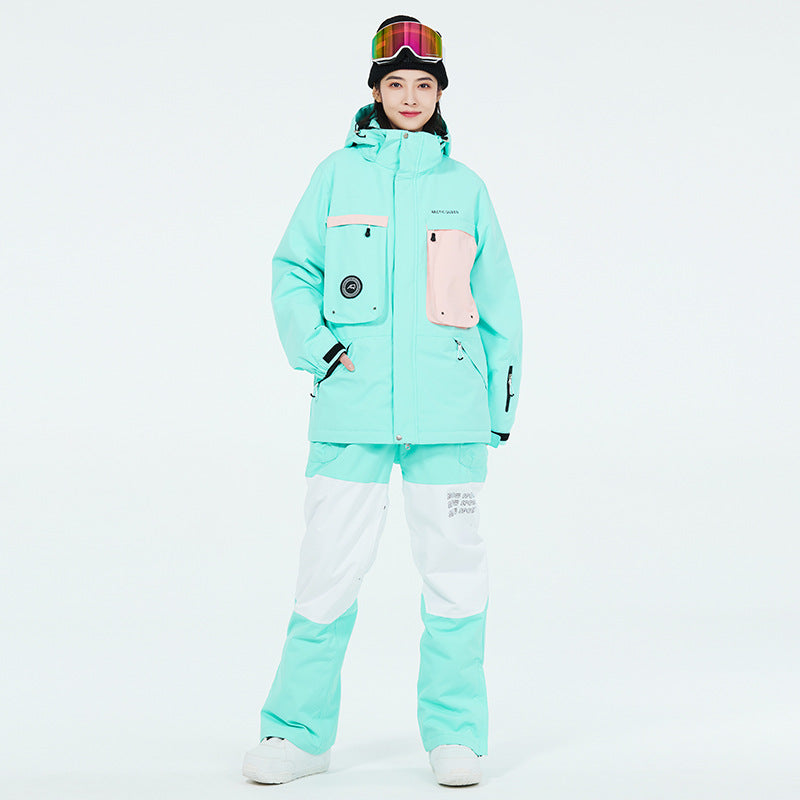 Women's 2-Piece Ski Suit Set | Insulated Jacket & Snow Bibs
