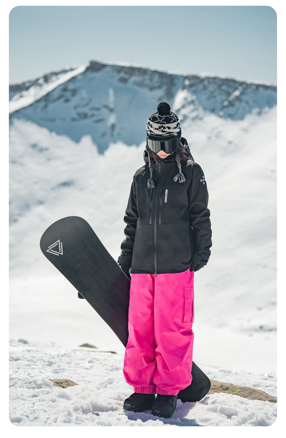 Women 3-Layer Bonded Softshell Ski Jacket – Fleece-Lined, Warm