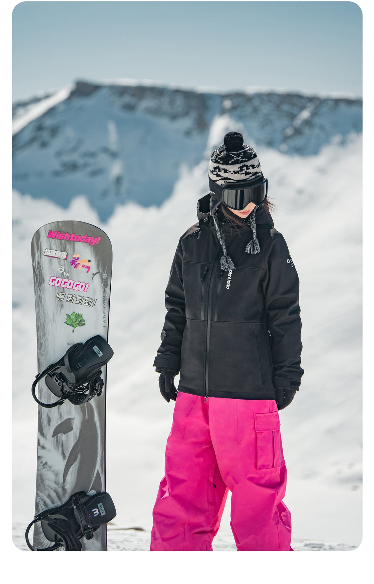 Women 3-Layer Bonded Softshell Ski Jacket – Fleece-Lined, Warm