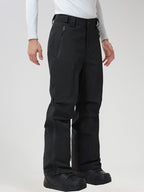 Men's insulated ski pants in Black - side profile view