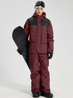 Men's Ski Jacket & Bibs Set in Khaki – Front View