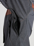 Men's Ski Jacket & Bibs Set in Gray – Inner Mesh Media Pocket Detail