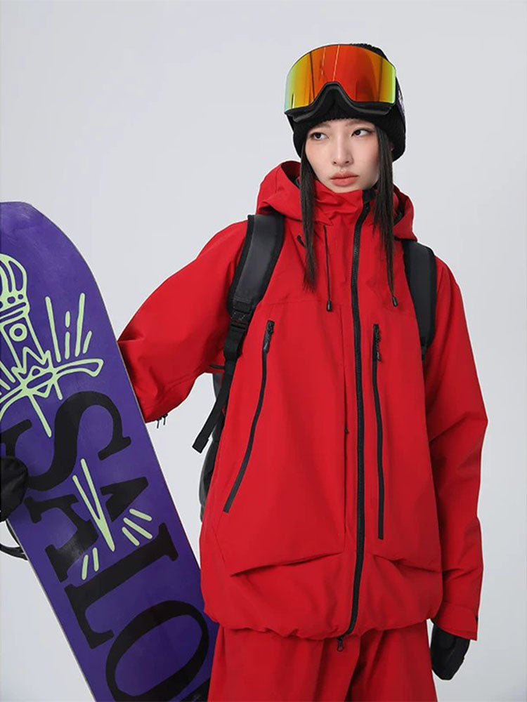 Unisex Baggy Snow Jacket Workwear Style Waterproof