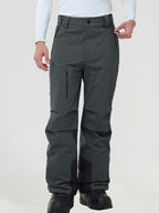 Men's insulated ski pants in Dark Grey - front view, standing