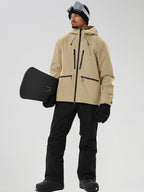 YEEFINE men's Camel snowboard set - angled view
