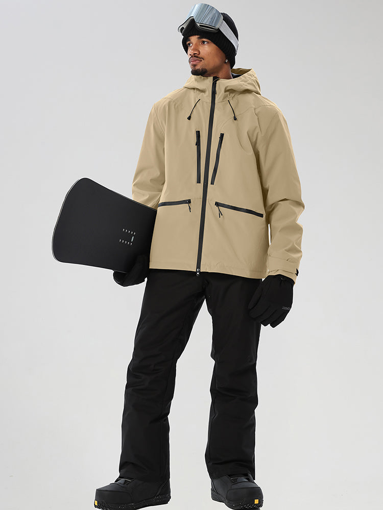 YEEFINE men's Camel snowboard set - angled view