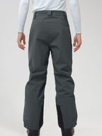 Men's insulated ski pants in Dark Grey - back view