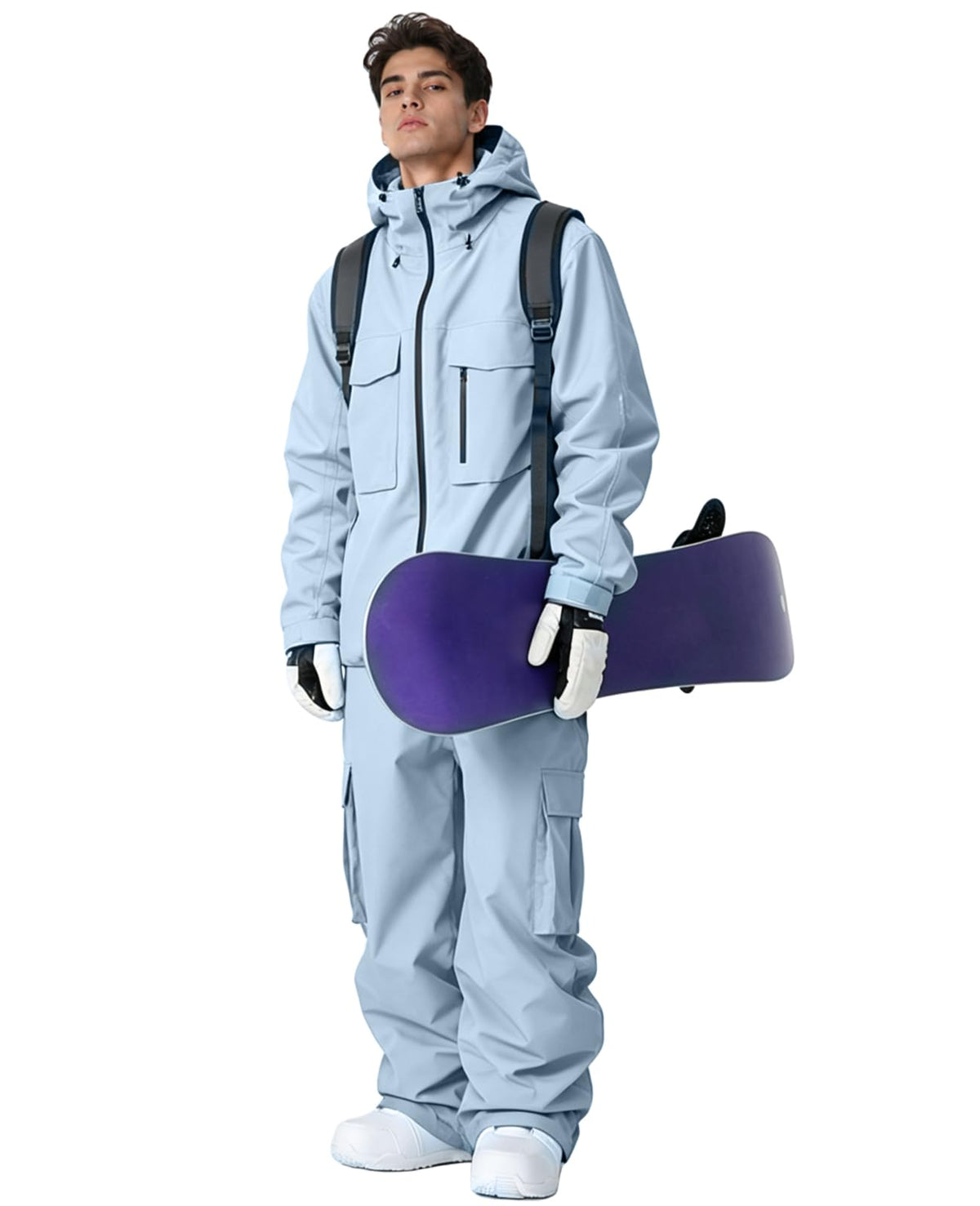 Baggy Men's Ski Jacket and Pants Set Windproof Snowboard Snowsuit