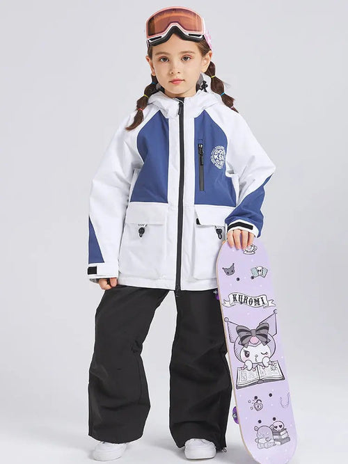 Children Insulated Ski Jacket & Bibs Baggy Snowsuits HOTIANSNOW