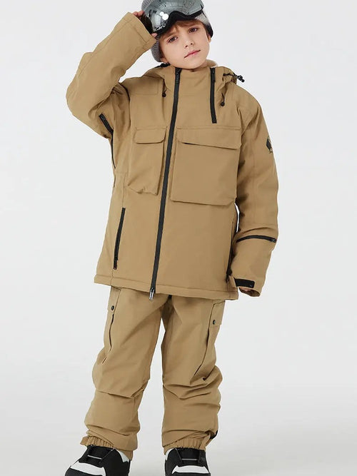 Children Outdoor Thick Ski & Snowboard Jackets Pants Set HOTIANSNOW