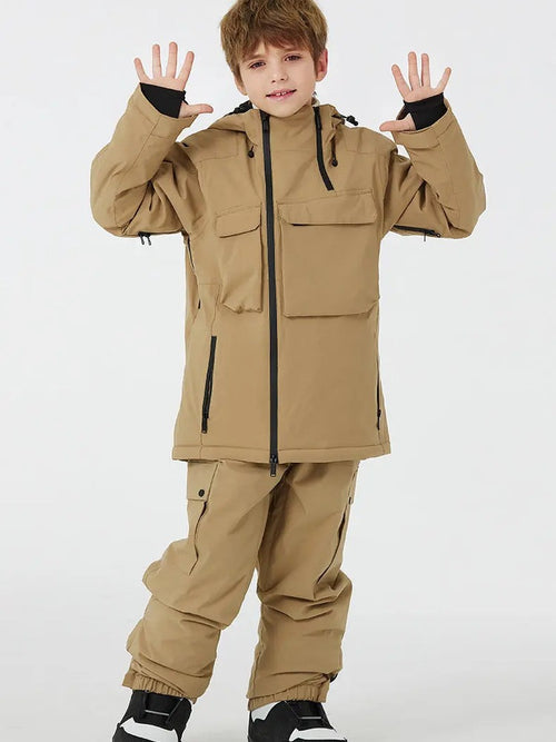Children Outdoor Thick Ski & Snowboard Jackets Pants Set HOTIANSNOW