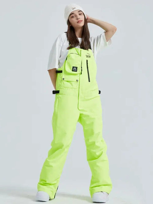 Classical Couple Style Snow Bibs Pants with Pockets HOTIANSNOW