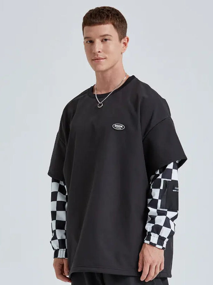 Couple Style Outdoor Ski Sweatshirt Patchwork Top HOTIANSNOW