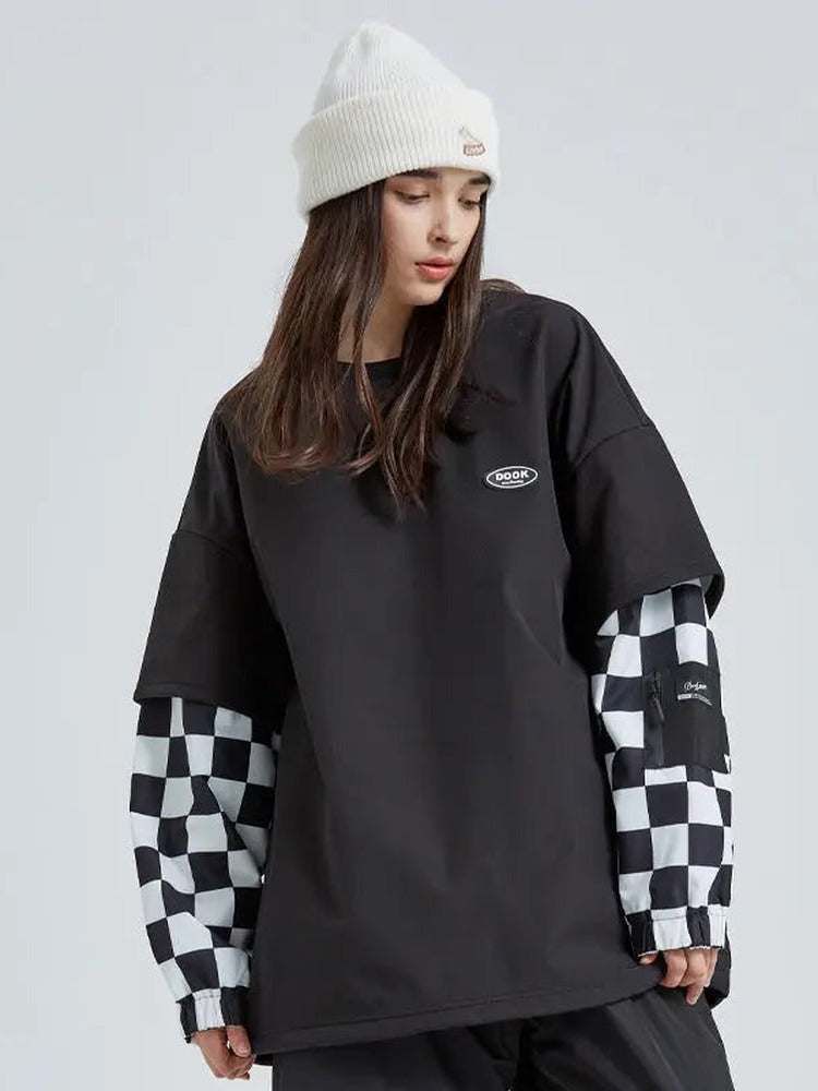 Couple Style Outdoor Ski Sweatshirt Patchwork Top HOTIANSNOW