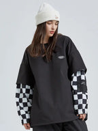 Couple Style Outdoor Ski Sweatshirt Patchwork Top HOTIANSNOW