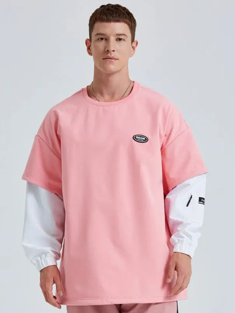 Couple Style Outdoor Ski Sweatshirt Patchwork Top HOTIANSNOW