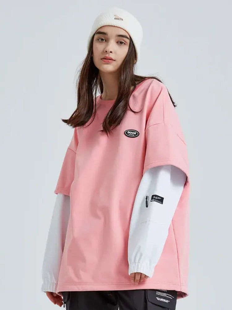 Couple Style Outdoor Ski Sweatshirt Patchwork Top HOTIANSNOW
