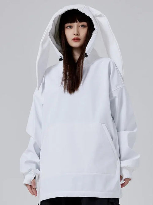 Cute Bunny Ski & Snowboard Fleece Hoodies Couple Style HOTIANSNOW