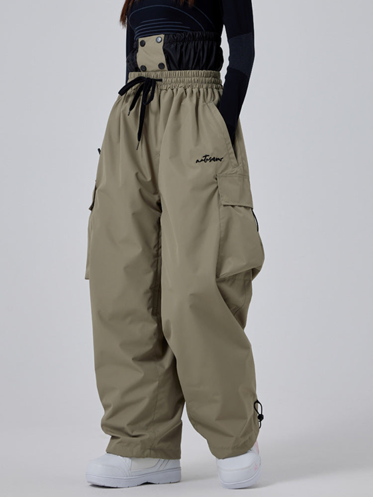 Women's High-Waist Insulated Baggy Snow Trousers