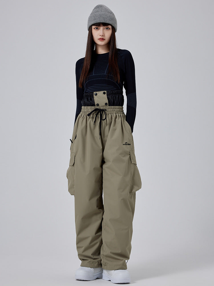 Women's High-Waist Insulated Baggy Snow Trousers