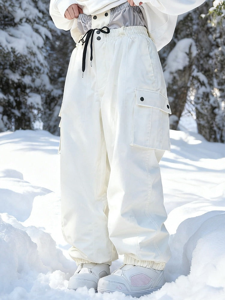Women's Cargo Snow Pants Baggy Ski Trousers