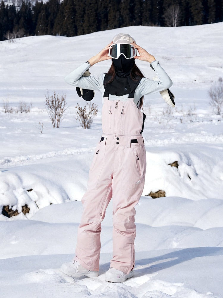 Women's Detachable Insulated Snow Bib Pants Ski Overalls