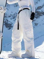 Women Cargo Snow Pants Baggy Warm Ski Trousers