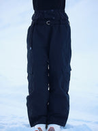 Women Cargo Snow Pants Baggy Warm Ski Trousers