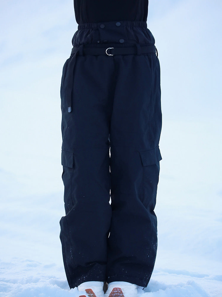 Women Cargo Snow Pants Baggy Warm Ski Trousers