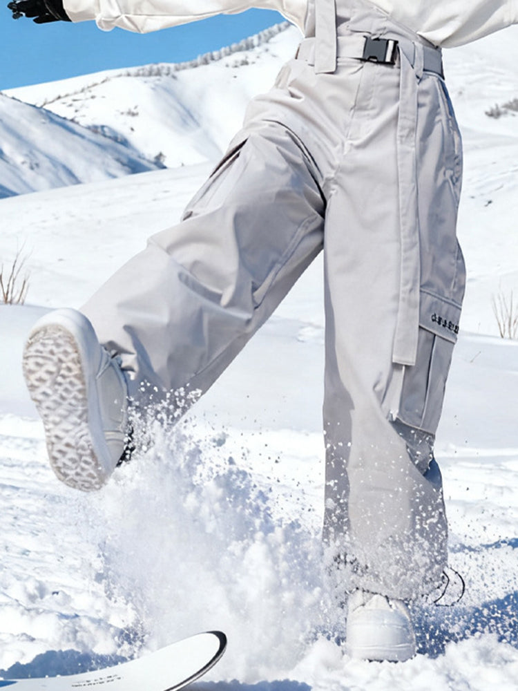 Women's Single Shoulder Strap Baggy Snow Bibs
