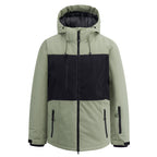 Unisex Color-Block Ski Jacket | Hooded Shell Snowboard Coat
