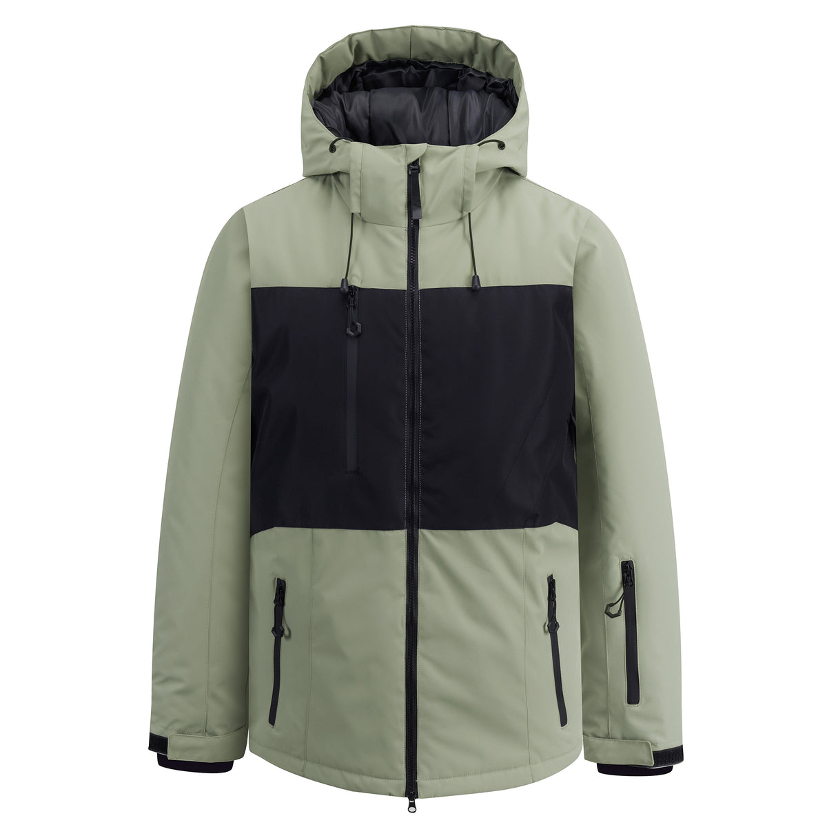 Unisex Color-Block Ski Jacket | Hooded Shell Snowboard Coat